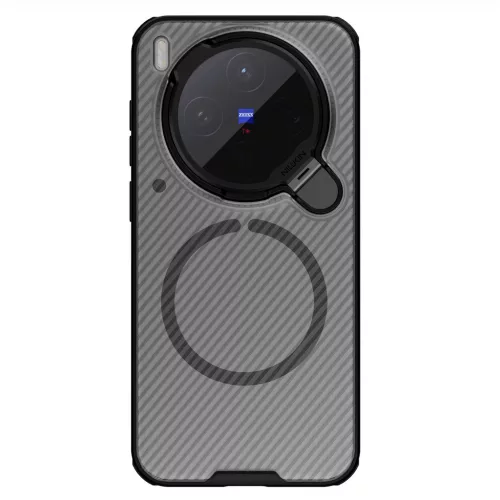Nillkin CamShield Prop Magnetic Vivo X300 mágneses műanyag hátlap tok, MagSafe, fekete (átlátszó lencsevédővel)