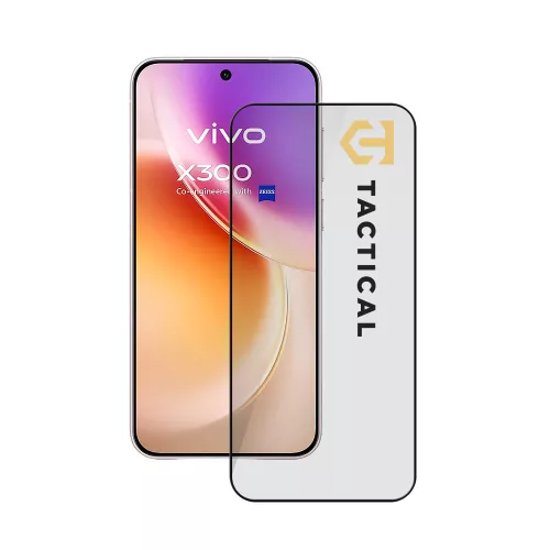 Tactical Glass Shield 5D Vivo X300 kijelzővédő üvegfólia, fekete