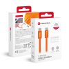 Forcell F-Energy CCFN23 USB-C-USB-C töltő-és adatkábel, QC4.0, PD 3A, 100W, 1,2m, narancs