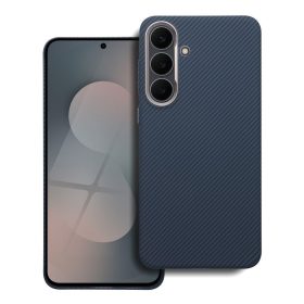   Kevlar Samsung Galaxy S26 Plus MagSafe tok kameravédő peremmel, kék-ezüst