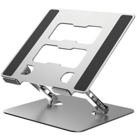   ART P10 állítható asztali notebook / laptop tartó, aluminium, ezüst
