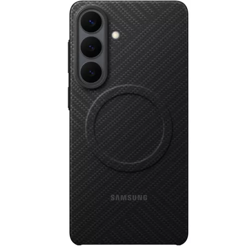 Samsung Carbon Magnet Samsung Galaxy S26 gyári hátlap tok, Aramid, MagSafe, fekete