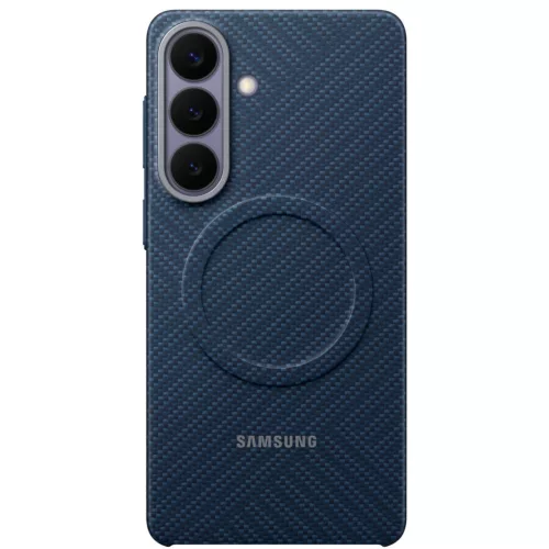 Samsung Carbon Magnet Samsung Galaxy S26 gyári hátlap tok, Aramid, MagSafe, kék