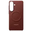 Samsung Carbon Magnet Samsung Galaxy S26 gyári hátlap tok, Aramid, MagSafe, korall piros