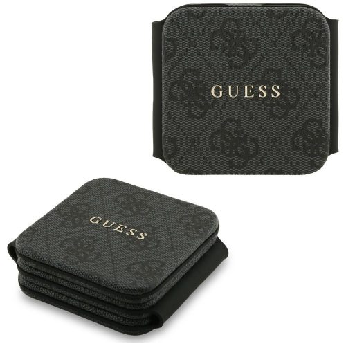 Guess 4G 3in1 vezeték nélküli wireless töltő, összecsukható, MagSafe, fekete