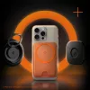Spigen Valentinus Magfit+ Apple iPhone Magsafe kártyatartó, MagSafe, Metallic Orange, narancs (3db kártyához)