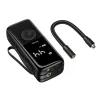 Hoco ZP18 wireless kerékpumpa / kompresszor beépített világítással, 4000mAh, fekete