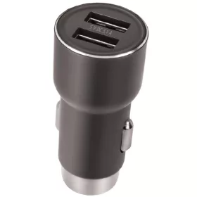   Autós töltő, Szivargyújtós töltő, 5V / 3.1A, 2 x USB aljzat, Forever, szürke, CC-04