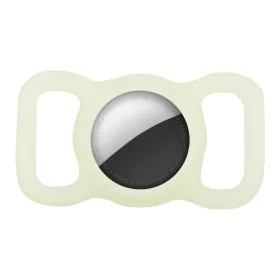   Apple AirTag szilikon tok, nyakörvre helyezhető, Wooze AirTag Pet Guard, fehér
