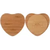 Univerzális vezeték nélküli töltő állomás, Qi Wireless, 10W, fahatású, szív alakú, Wooze Bamboo Qi Wireless Heart Shape, barna