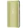 Apple iPhone 13 Pro Max, Oldalra nyíló tok, hívás mutatóval, Smart View Cover, arany (utángyártott)