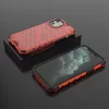 Apple iPhone 13 Pro Max, Műanyag hátlap védőtok, közepesen ütésálló, légpárnás sarok, méhsejt minta, Wooze Honey, piros