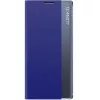 Huawei Mate 40 Pro, Oldalra nyíló tok, stand, hívás mutatóval, vékony csíkban, Wooze Look Inside, kék