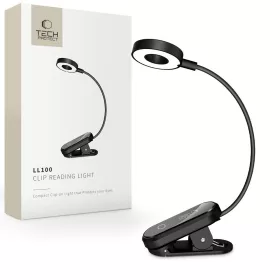 Tech-Protect LL100 csíptethető olvasó lámpa, fekete
