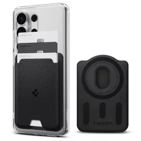   Spigen Urban Fit mágneses kártyatartó, MagSafe, Black, fekete (3db kártyához)