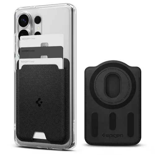 Spigen Urban Fit mágneses kártyatartó, MagSafe, Black, fekete (3db kártyához)