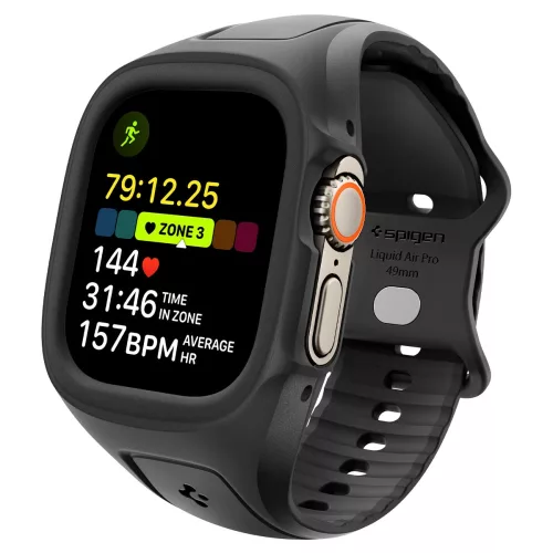 Spigen Liquid Air Pro Apple Watch Ultra 3 / 2 / 1 49mm tok / szíj, fekete