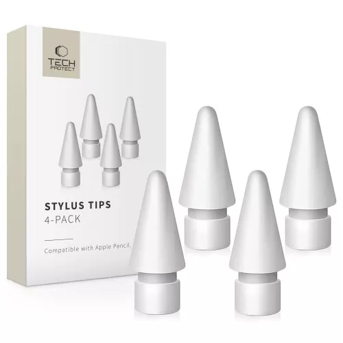 Tech-Protect Apple Pencil Stylus hegyek, fehér (4db)