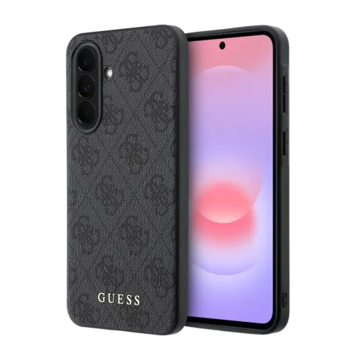 Guess PU 4G Metal Logo Samsung Galaxy A37 tok, szürke