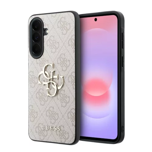 Guess PU 4G Metal Logo Samsung Galaxy A37 tok, rózsaszín