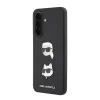 Karl Lagerfeld Liquid Silicone Metal Karl and Choupette Samsung Galaxy A37 szilikon tok, fekete