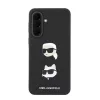Karl Lagerfeld Liquid Silicone Metal Karl and Choupette Samsung Galaxy A37 szilikon tok, fekete