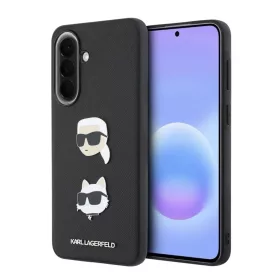   Karl Lagerfeld Liquid Silicone Metal Karl and Choupette Samsung Galaxy A57 szilikon tok, fekete