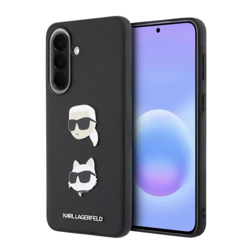 Karl Lagerfeld Liquid Silicone Metal Karl and Choupette Samsung Galaxy A57 szilikon tok, fekete