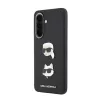 Karl Lagerfeld Liquid Silicone Metal Karl and Choupette Samsung Galaxy A57 szilikon tok, fekete