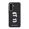 Karl Lagerfeld Liquid Silicone Metal Karl and Choupette Samsung Galaxy A57 szilikon tok, fekete