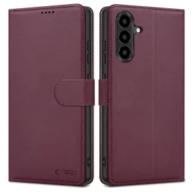   Tech-Protect Wallet Samsung Galaxy A27 flip / kinyitható tok, bordó