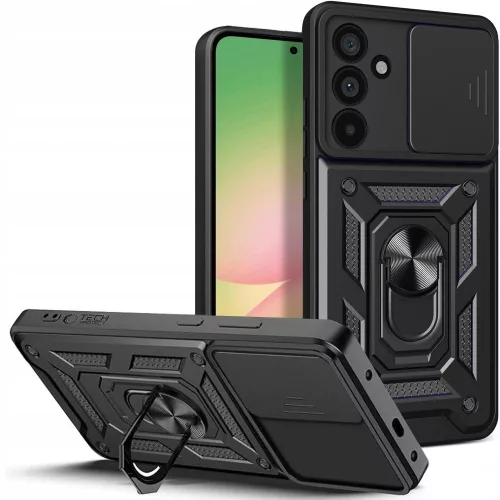 Tech-Protect Camshield Pro Samsung Galaxy A27 strapabíró tok kameravédelemmel, kitámasztóval, fekete