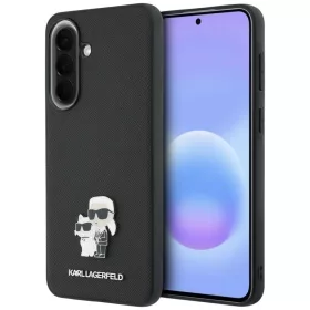   Karl Lagerfeld Saffiano Karl&Choupette Metal Logo Samsung Galaxy A57 tok, fekete