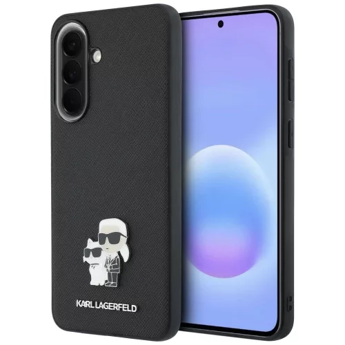Karl Lagerfeld Saffiano Karl&Choupette Metal Logo Samsung Galaxy A57 tok, fekete