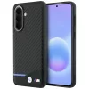 BMW M Carbon Samsung Galaxy A57 tok kameravédő peremmel, karbon minta, fekete