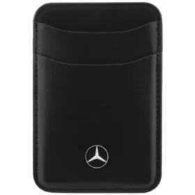 Mercedes mágneses kártyatartó, MagSafe, bőr, fekete