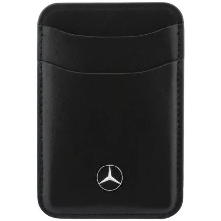 Mercedes mágneses kártyatartó, MagSafe, bőr, fekete