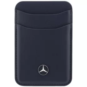 Mercedes mágneses kártyatartó, MagSafe, bőr, kék