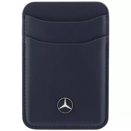 Mercedes mágneses kártyatartó, MagSafe, bőr, kék
