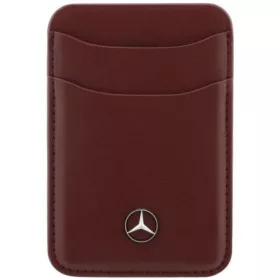 Mercedes mágneses kártyatartó, MagSafe, bőr, piros