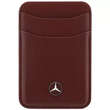 Mercedes mágneses kártyatartó, MagSafe, bőr, piros