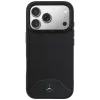 Mercedes Leather Wood Effect and Curve Apple iPhone 17 Pro Max MagSafe tok, fekete