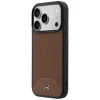 Mercedes Leather Wood Effect and Curve Apple iPhone 17 Pro MagSafe tok, barna