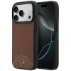 Mercedes Leather Wood Effect and Curve Apple iPhone 17 Pro Max MagSafe tok, barna