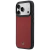 Mercedes Leather Mesh with Bow Line Apple iPhone 17 Pro MagSafe tok, piros