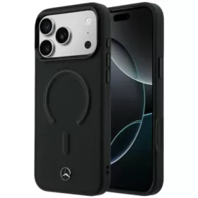   Mercedes Leather 3D Apple iPhone 17 Pro Max MagSafe tok, fekete