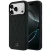 Mercedes Leather with Crossed Lines Apple iPhone 17 Pro Max MagSafe tok, fekete