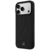 Mercedes Leather with Crossed Lines Apple iPhone 17 Pro Max MagSafe tok, fekete