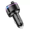 Hoco E62 bluetooth FM transmitter / autós töltő, 2xUSB-A-USB-C, PD, QC3.0, 20W, fekete