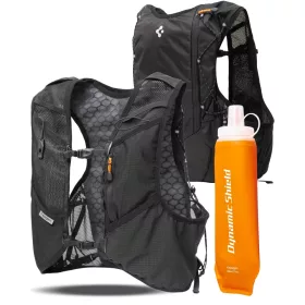   Spigen A721 Dynamic Shield futómellény futáshoz / túrázáshoz, telefon-és kulacstartó résszel + 500ml kulacs, fekete (M-L)